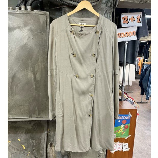 헬무트랭 더블 논카라 코트 베이지 M #csz4059