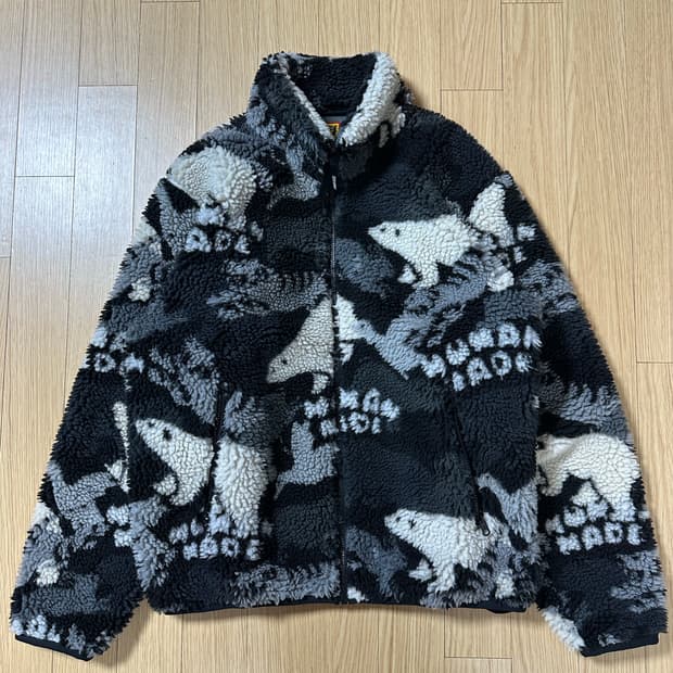 휴먼 메이드 애니멀 플리스 자켓 그레이