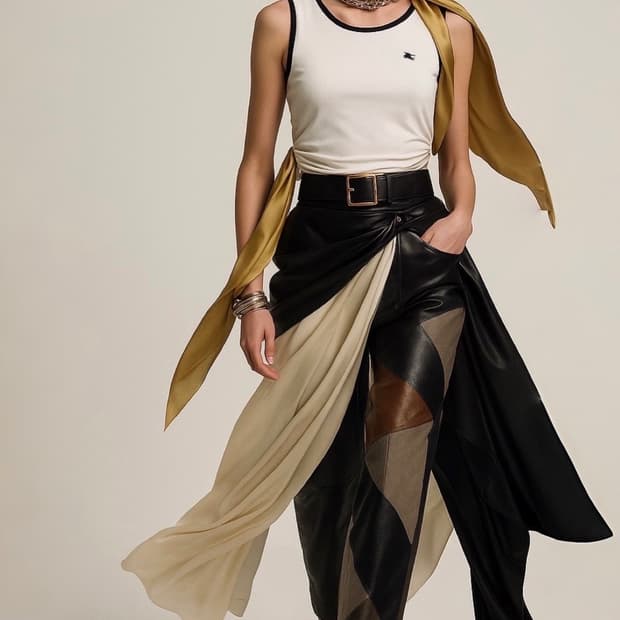 Burberry  Side Shirring Sleeveless Top