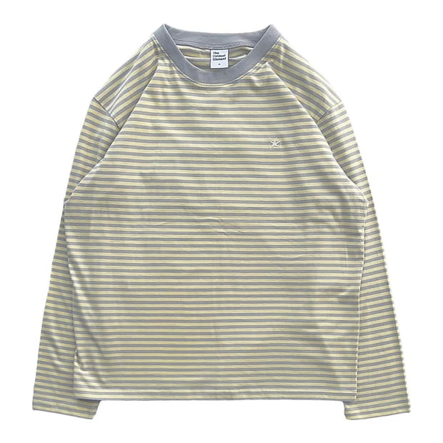 TCM mini logo stripe long sleeve yellow