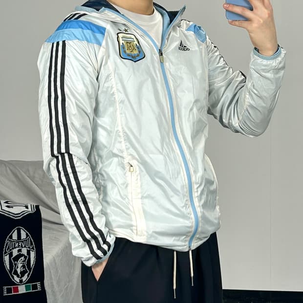 아디다스 아르헨티나 국대 바람막이 자켓 M 