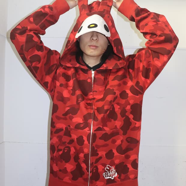 베이프 x 산리오 마이멜로디 풀집 후디