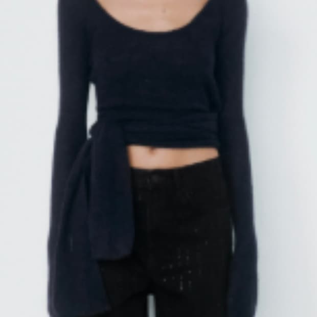 Zara Wool Alpaca Blend Sash Sweater - S