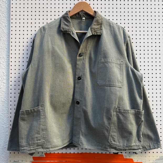 OLD EURO VINTAGE GREY KHAKI 빈티지프렌치워크자켓