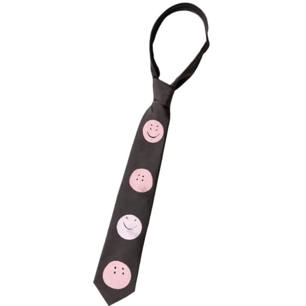 캐피탈 스마일 넥타이 핑크