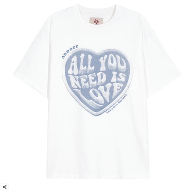 애드오프 하트 반팔티셔츠 새상품