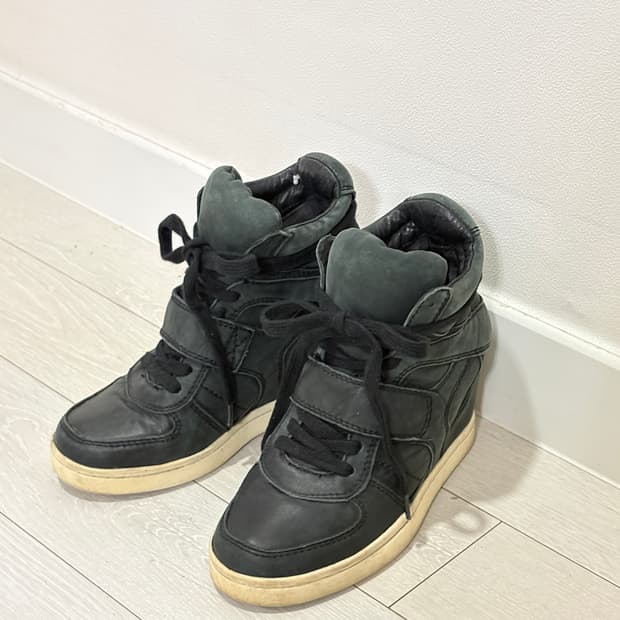 Ash coolter 35 블랙 웨지힐 스니커즈 쿨거래시 무배