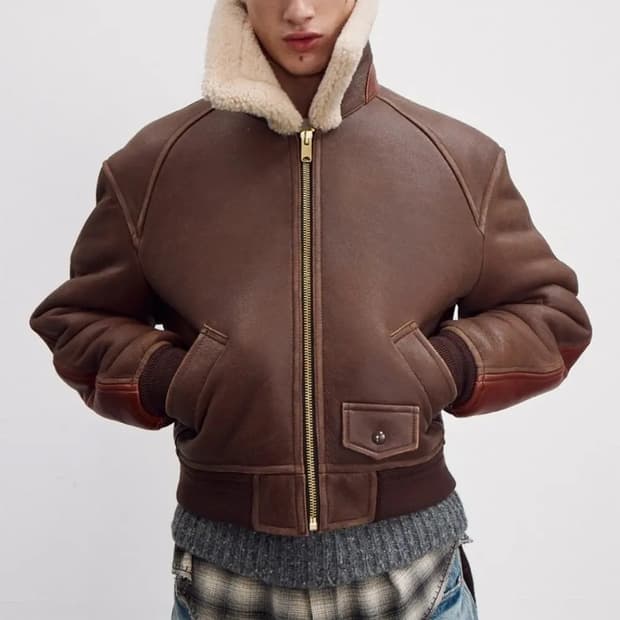 렉토 23fw 시어링 레더 무스탕 M 