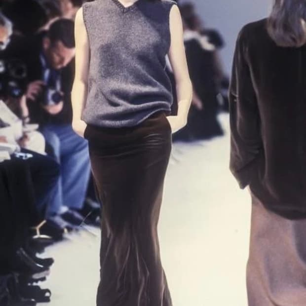 질샌더 1997 FW 벨벳 스커트