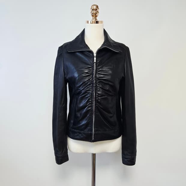 발망 양가죽 하이넥 레더자켓 점퍼