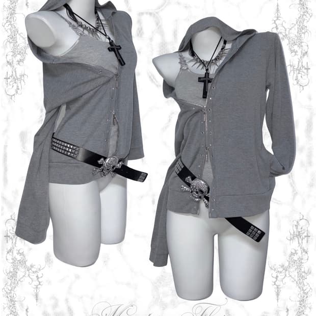 투웨이 후집 & 나시 세트 무채색