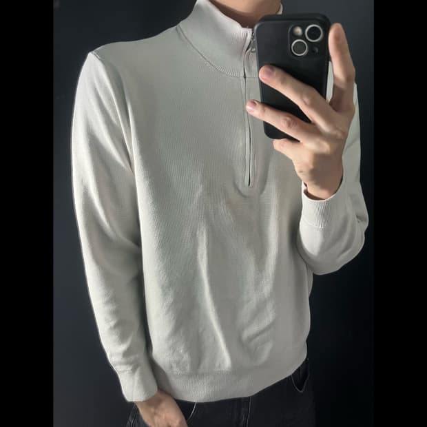 UNIQLO 유니클로 반집업 니트