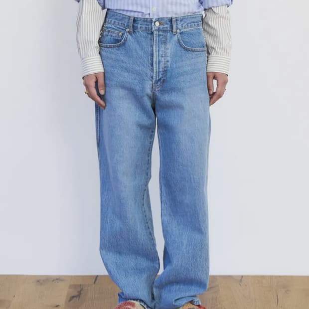웨스켄 Embroidered Pocket Jeans (Blue)