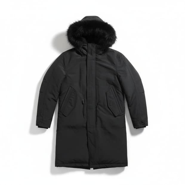 T.I FOR MEN 티아이포맨 블랙 후드 롱 블랙 패딩