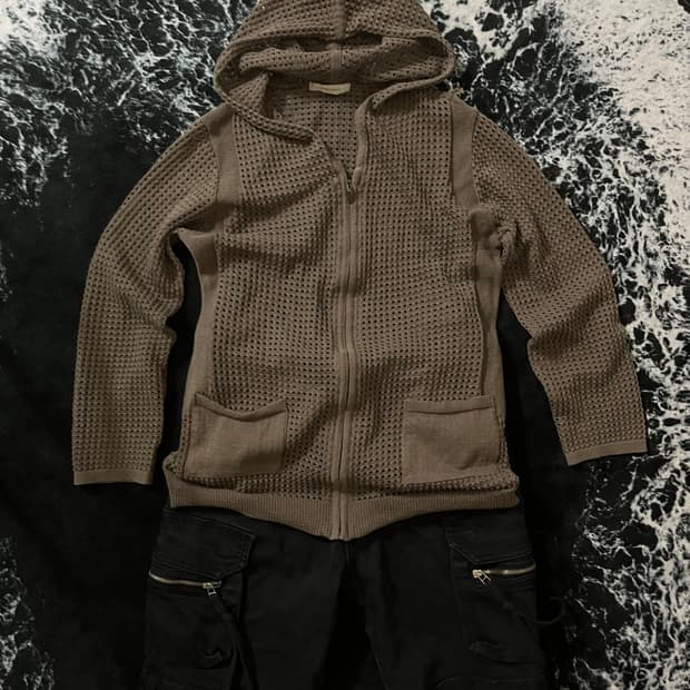 y2k코디세트(그물집업+버뮤다팬츠)