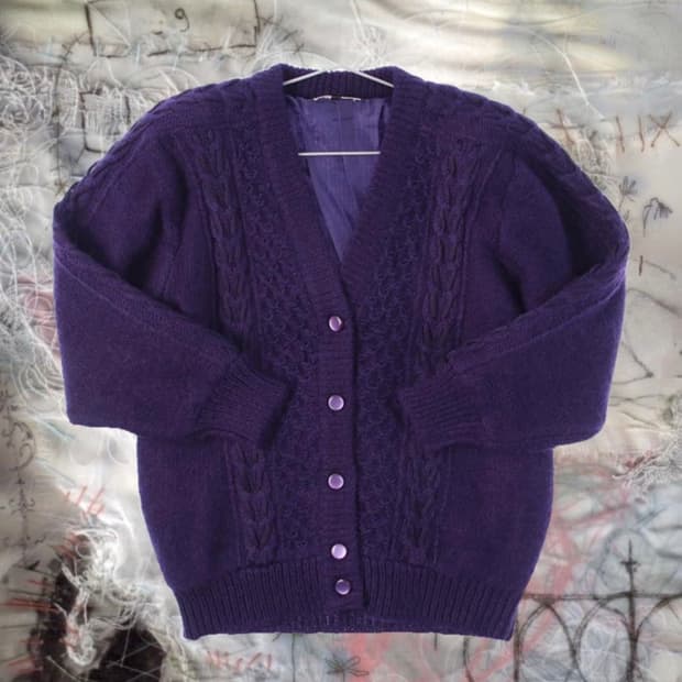 Vintage purple cardigan 빈티지 보라 가디건