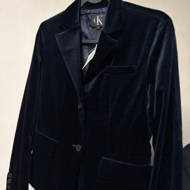 캘빈클라인 ck 일본판 새상품 올드스쿨 벨벳 크롭자켓 95