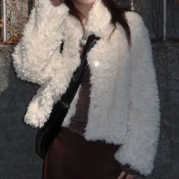 로베 퍼 카라 숏 자켓