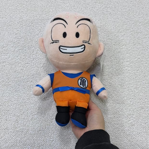 실측확인 드래곤볼 크리링 봉제 인형 0313E
