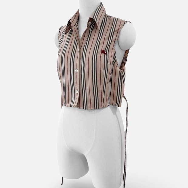 Burberry London Stripe Crop Shirt