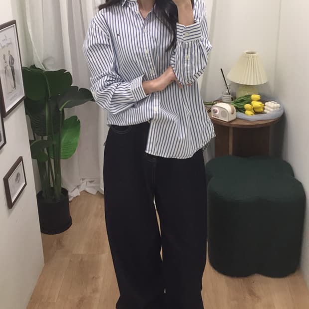 여성 타미 스트라이프 셔츠 95