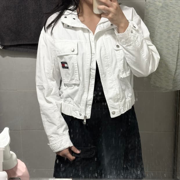 타미진스 유틸리티 크롭 자켓 (화이트 66까지) 