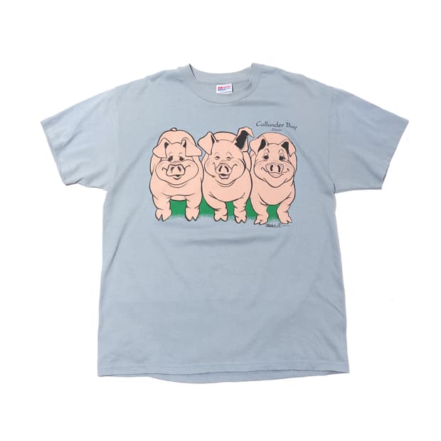 HANES 90s 원스티치 복돼지 반팔티셔츠 size L