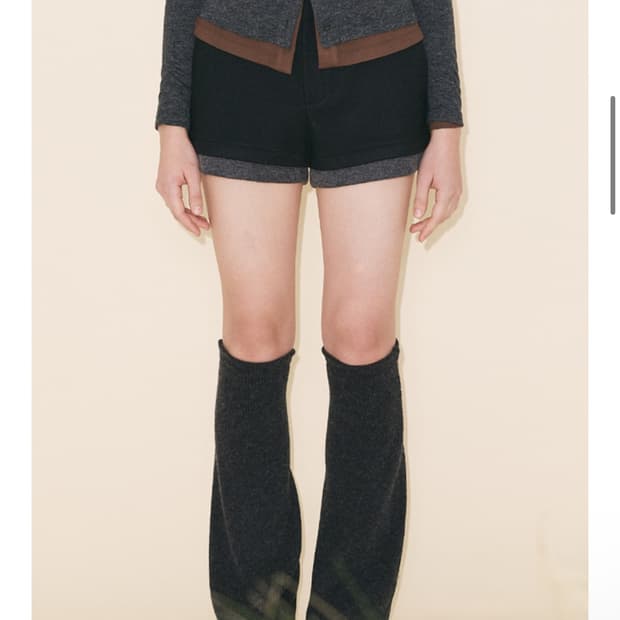 유우프 울 리브드 숏 팬츠 M