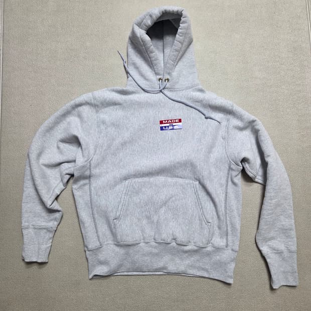 usa made 캠버 크로스 니트 풀오버 후디 M