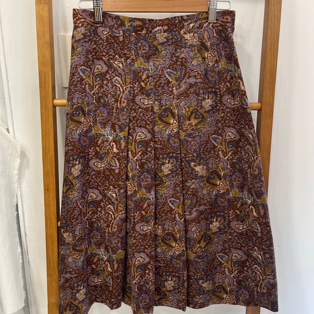 에스닉 페이즐리 롱 스커트