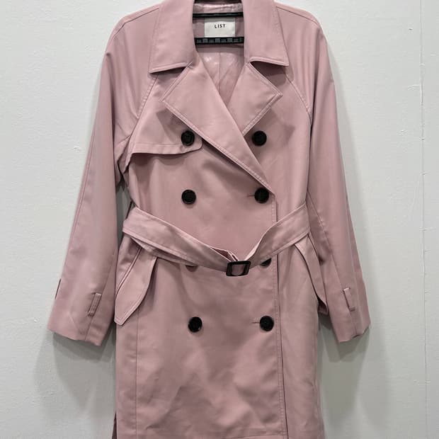 [55] 리스트 LIST 연핑크 트렌치코트 오피스룩 여성 55사이즈