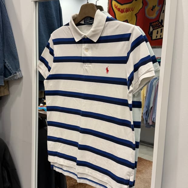 00s Polo RL 폴로 랄프로렌 스트라이프 pk 반팔 티셔츠