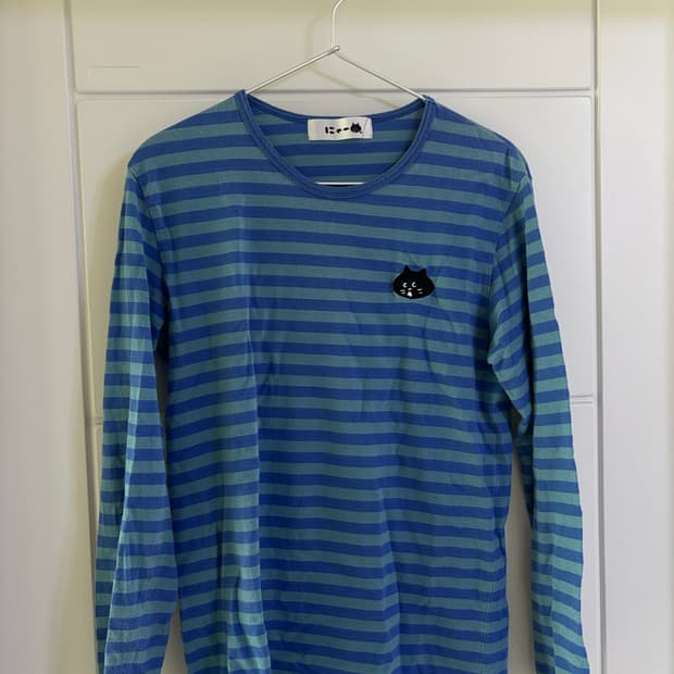 Nenet 네넷 냐 패치 스트라이프 티셔츠