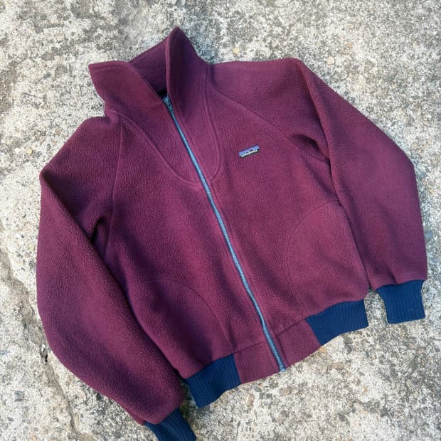 80s 파타고니아 퍼플 신칠라 파일 자켓