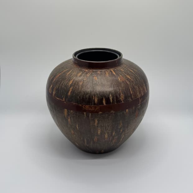 일본 빈티지ㅣ아키타 카바자이쿠 화병(상자있음)