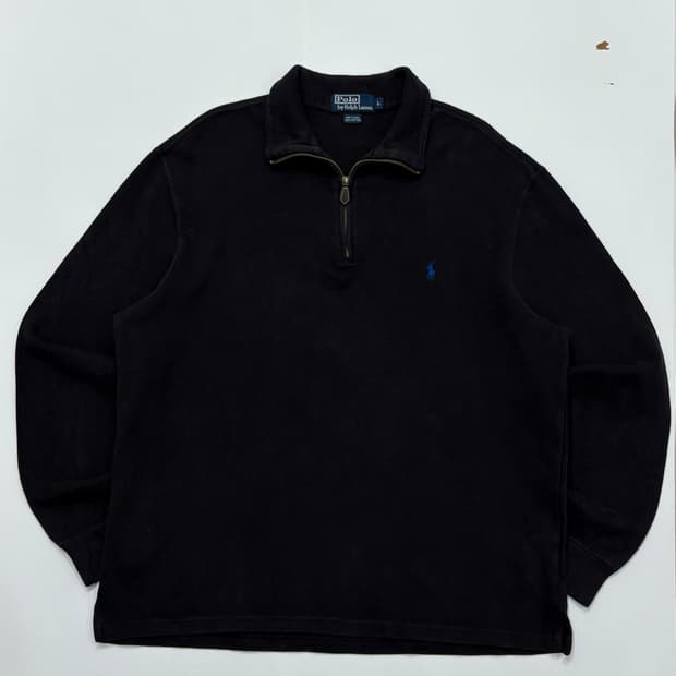 Polo 폴로랄프로렌 오버핏 블랙 하프 집업