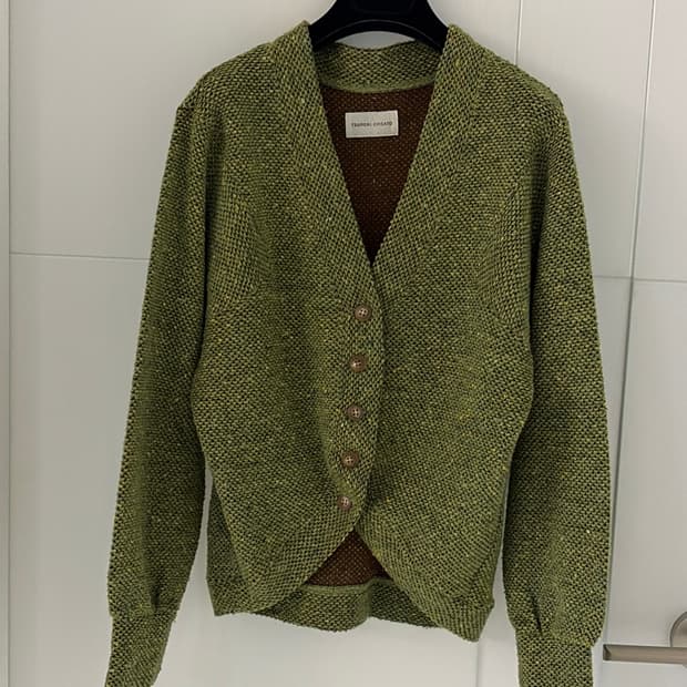 츠모리치사토 녹색 가디건 44-66 정품 