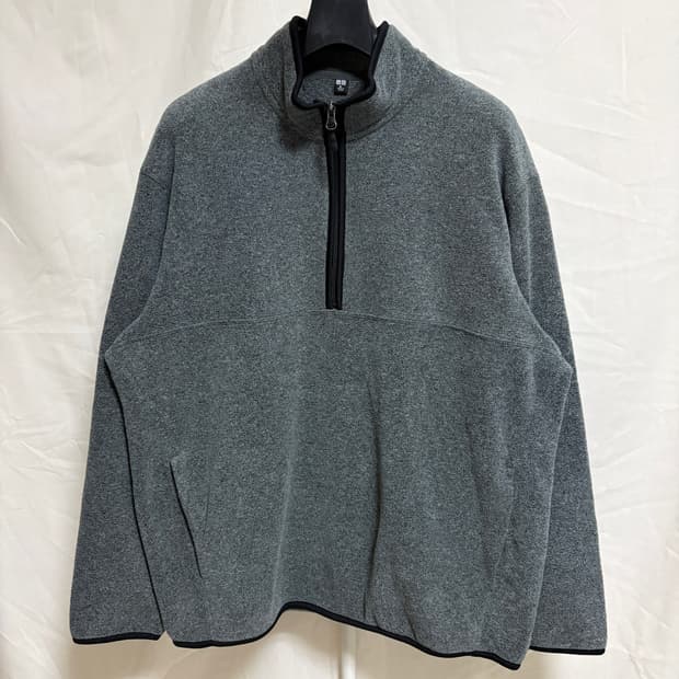 유니클로 반집업 아노락 플리스 / 그레이, XL