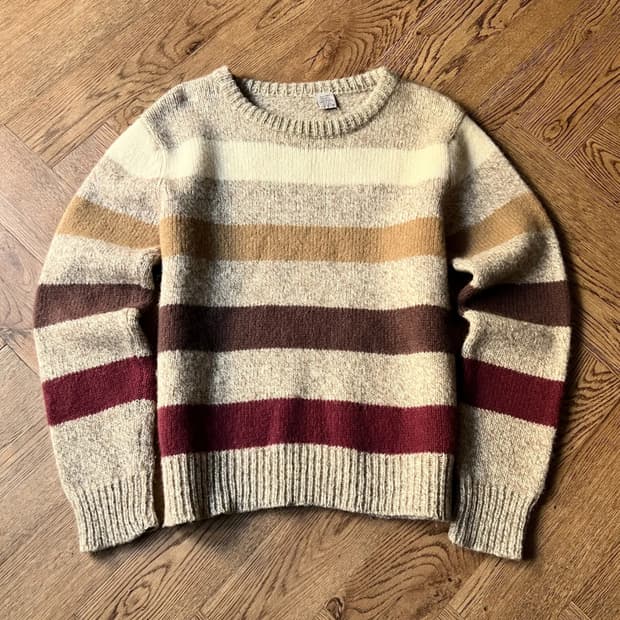 [S]90's USA 빈티지 그런지 스트라이프 울 니트