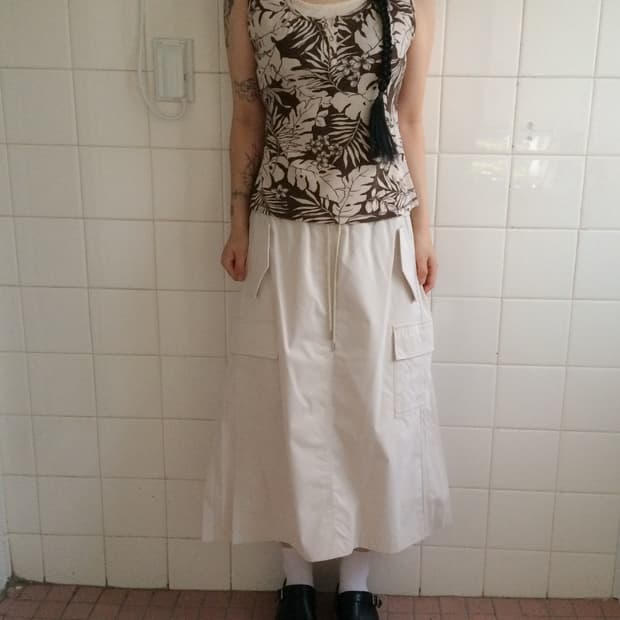 Tropical pattern sleeveless