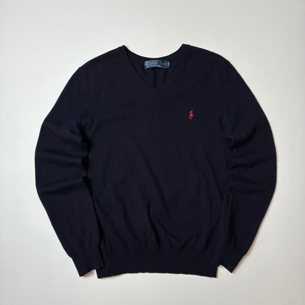폴로 랄프로렌 메리노울 브이넥 니트 PN8400
