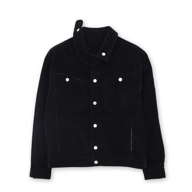 4160 / CORDUROY PANEL COLLAR JACKET