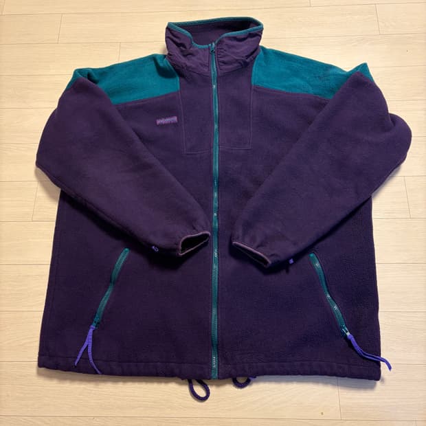 XL)90s~00s 콜럼비아 퍼플 플리스 집업 자켓