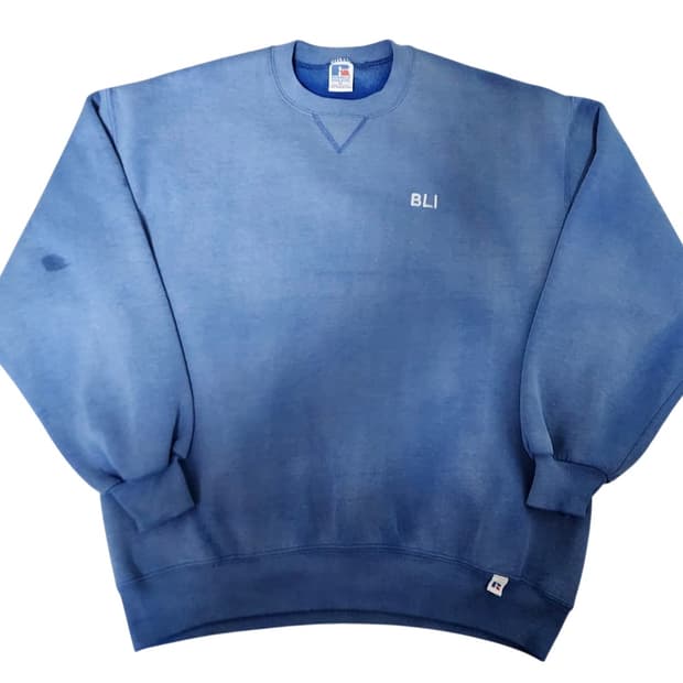 90s 러셀 BLI 빈티지 맨투맨 (페이딩 블루) [XL]