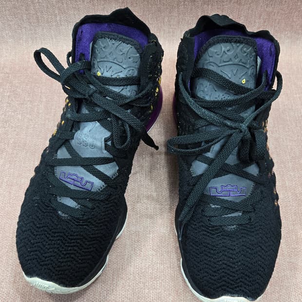 나이키 275mm- 르브론 17 블랙/퍼플 농구화