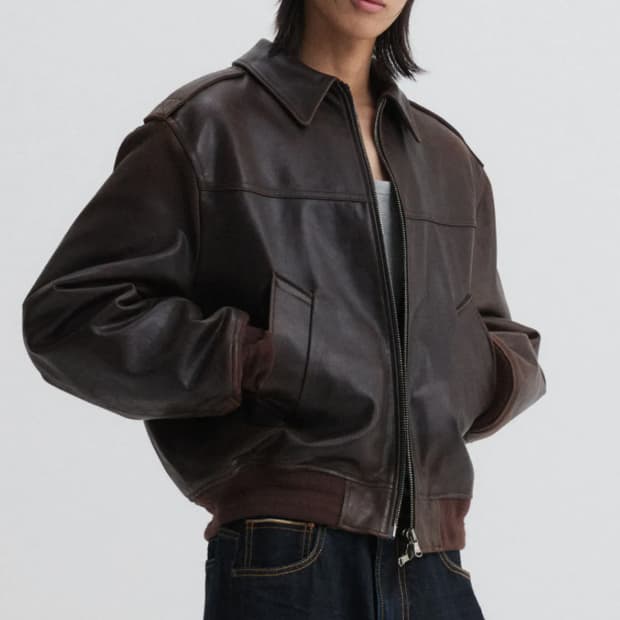 (새상품) DNSR 프리미엄 람포 레더 가죽자켓 브라운
XL