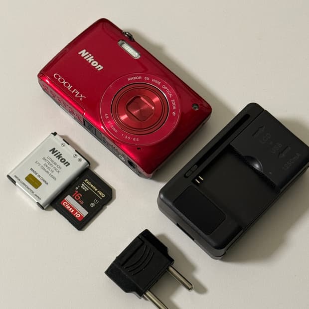 니콘 쿨픽스 s4400 빈티지 디카 디지털카메라 레드