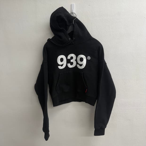 아카이브 볼드 939 크롭 오버핏 후드티 (XS)