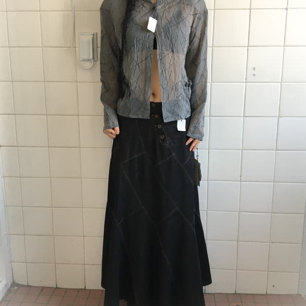 Pattern point one button jacket