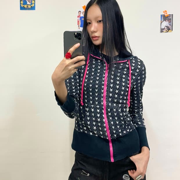  LizLisa Star Pink Point Hoodie Zip-Up 